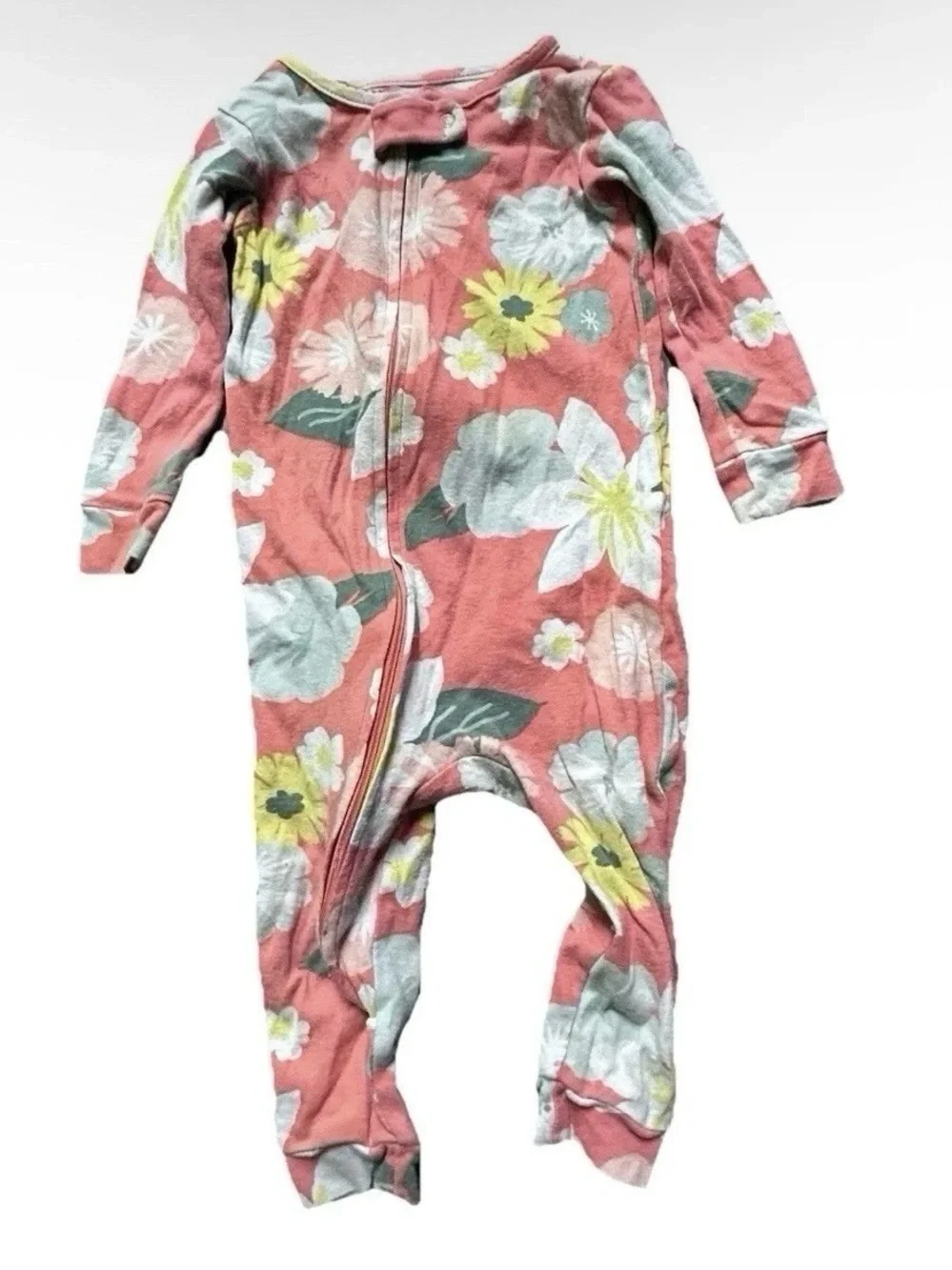 Baby Girl Footie Pajamas Fleece Cotton Size 12 Months